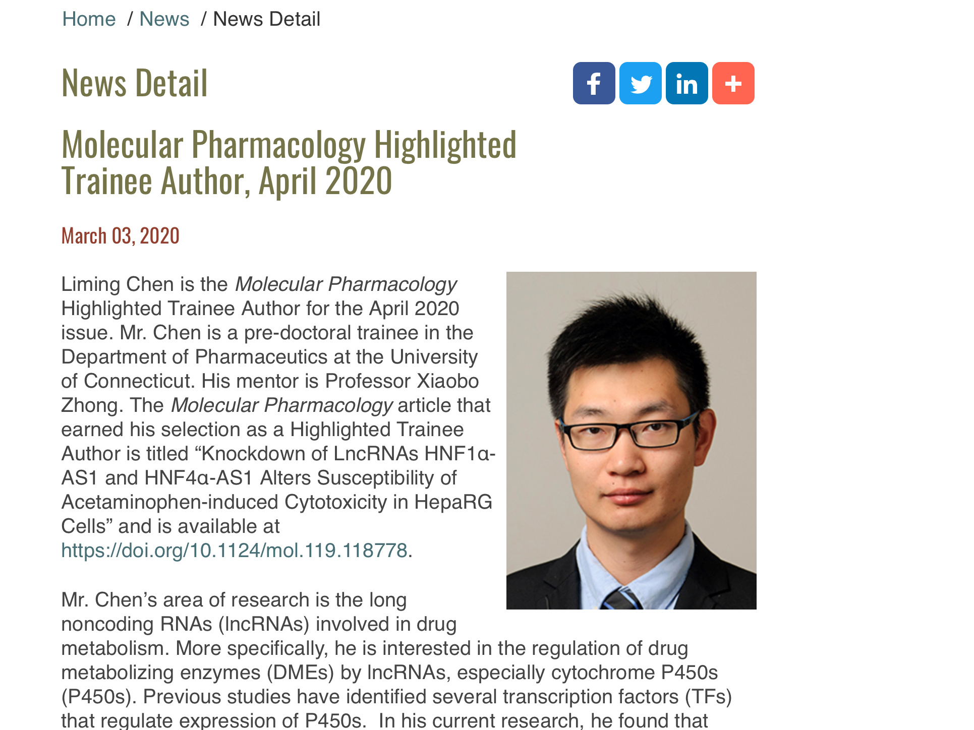 2020 Liming Mol Pharm Highlighted Author